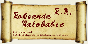 Roksanda Malobabić vizit kartica